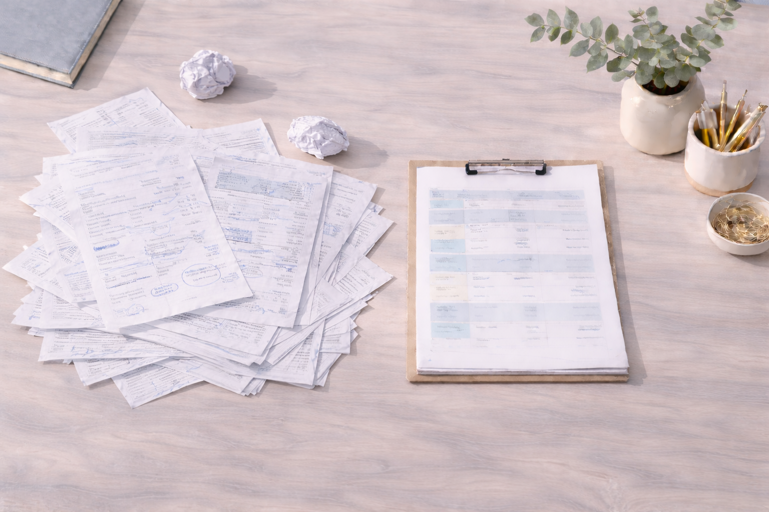 Tangled chaos vs organized clarity